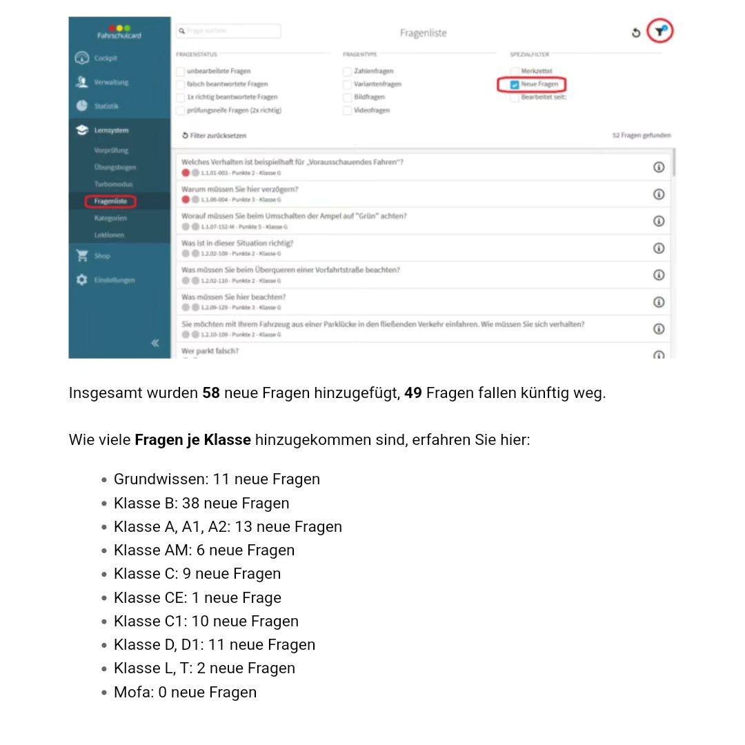 30.08.2023: Neuer Fragenkatalog ab 1. Oktober 30.08.2023: Neuer Fragenkatalog ab 1. Oktober