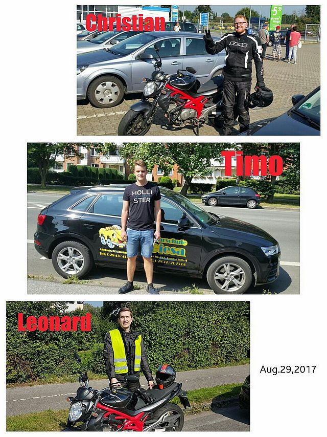 Führerscheinneulinge Christian, Timo & Leonard
