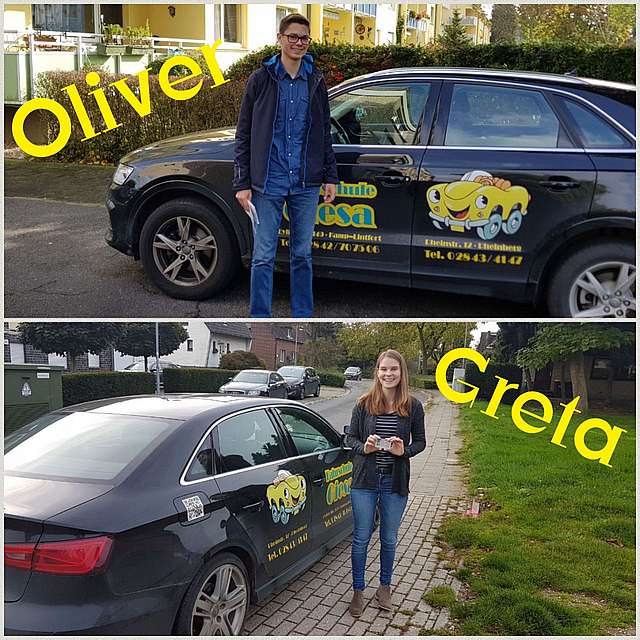 Führerscheinneulinge Oliver & Greta