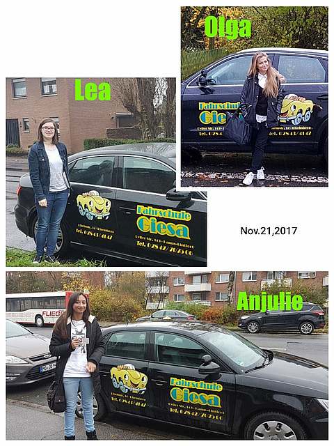 Führerscheinneulinge Olga, Lea & Anjulie