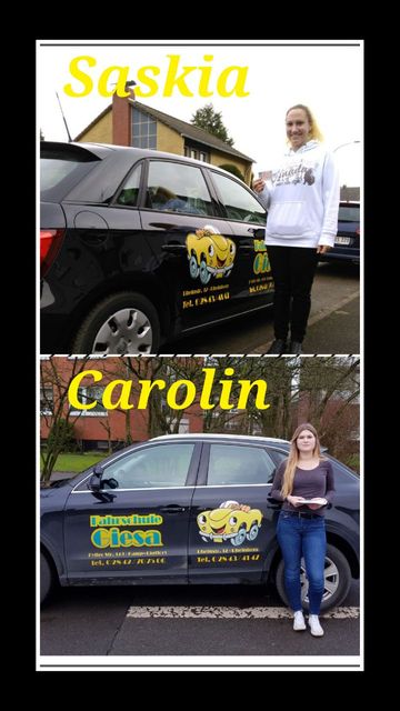 Führerscheinneuling Saskia & Carolin