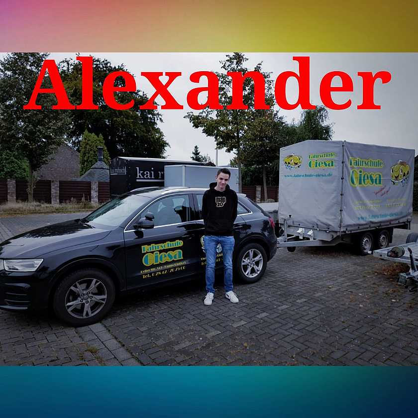 27.09.2019: Unserem neuen Führerscheininhaber Alexander